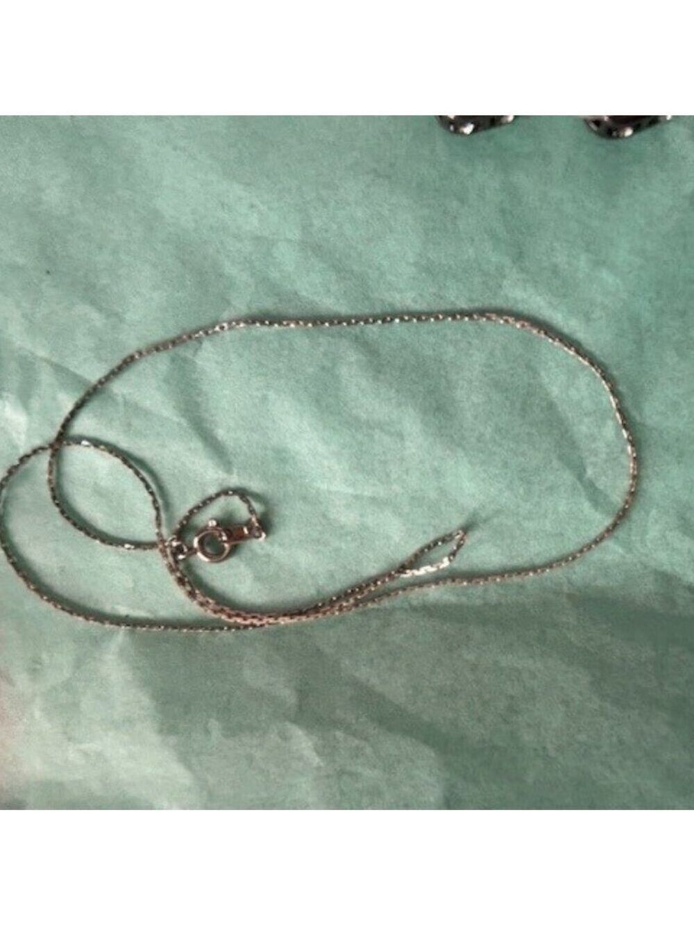 3 pairs of silver tone earrings and a delicate silver chain - Picture 5 of 8